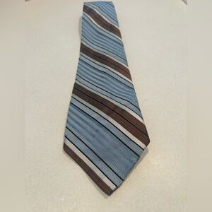 Marquis Blue and Brown Striped Tie